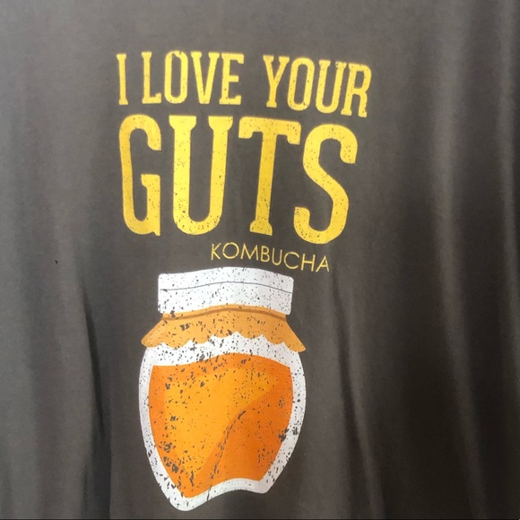 Gray I love Your Guts Kombutcha Graphic T-shirt - Picture 3 of 7